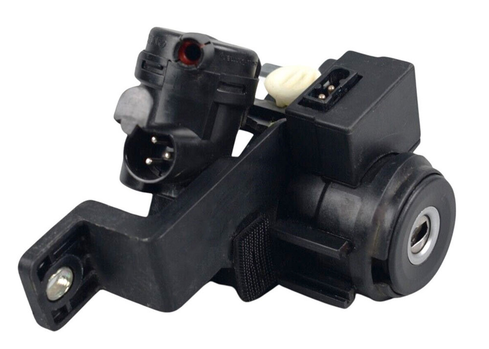 Bildel med elektrisk kontakt i plast.